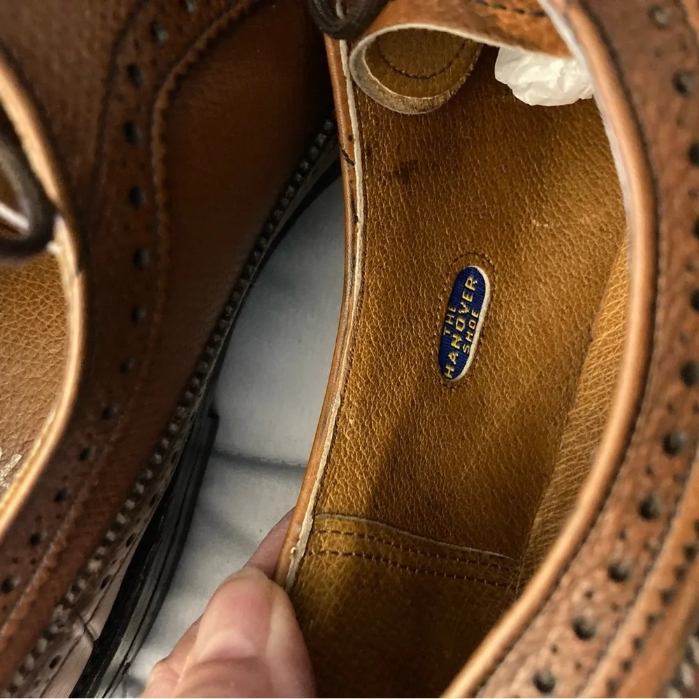 Hanover Wing Tip Shoes Size 10 Ex Cond - Picture 5 of 13